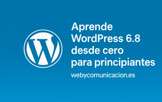 WordPress 6.8 desde cero para principiantes